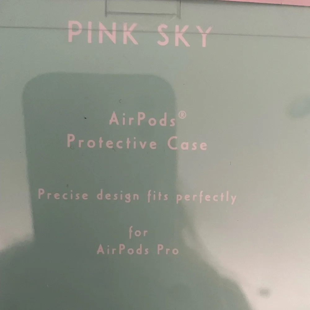 Pink Sky AirPods Plus carrying case
